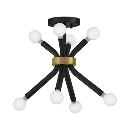 Axton Semi Flush Convertible Pendant Light in Detail.