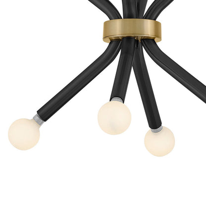 Axton Semi Flush Convertible Pendant Light in Detail.