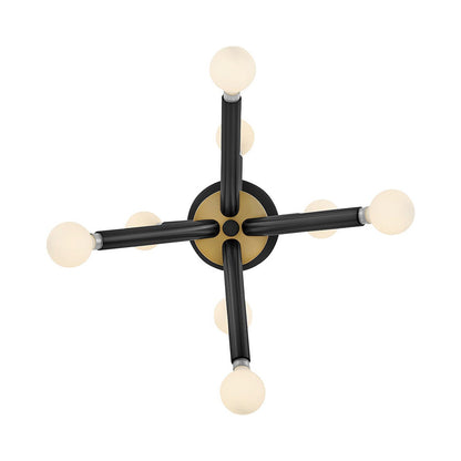 Axton Semi Flush Convertible Pendant Light in Detail.