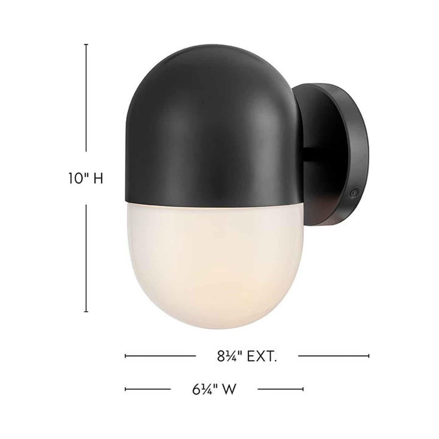 Bardi Outdoor Wall Light - line drawing.
