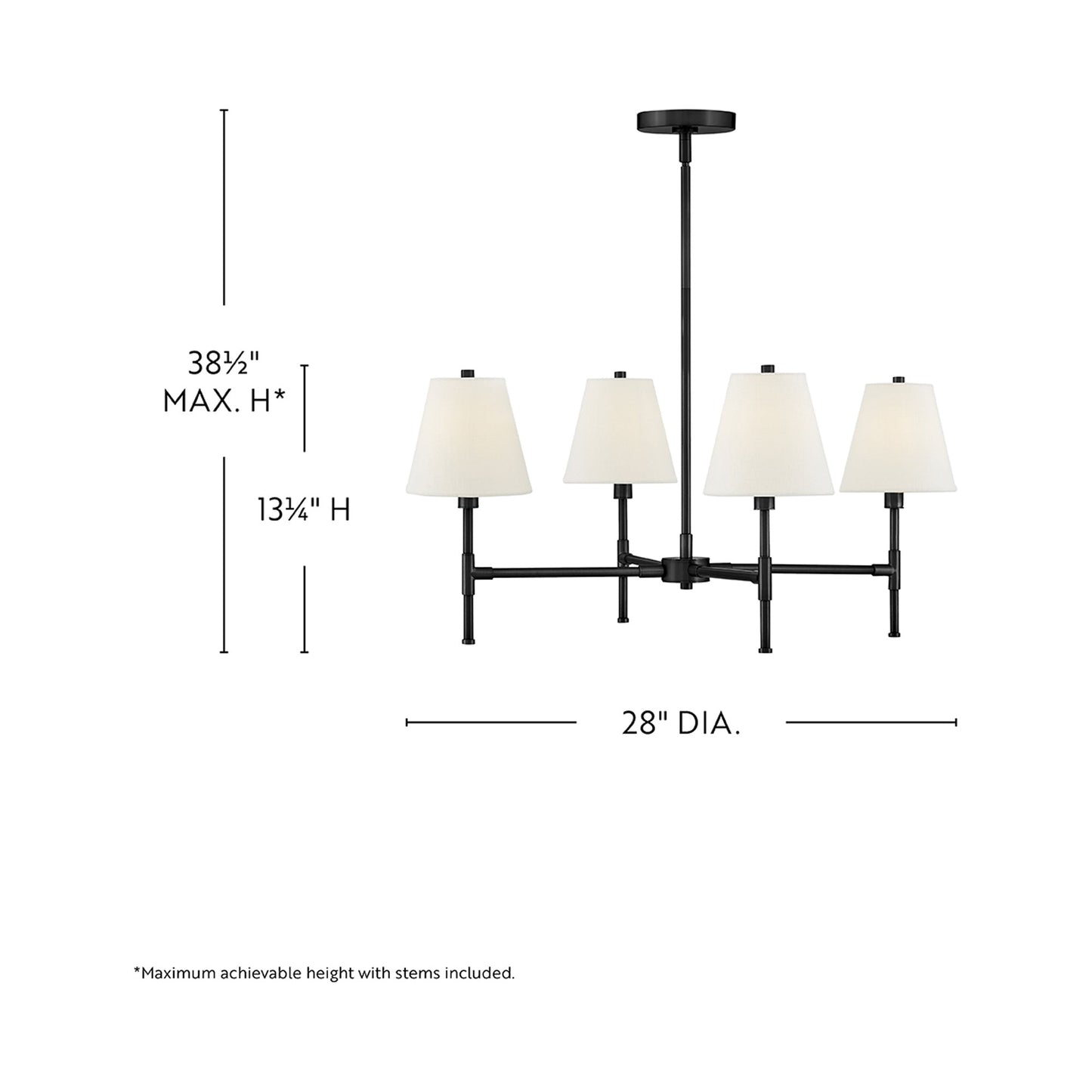 Beale Chandelier - line drawing.