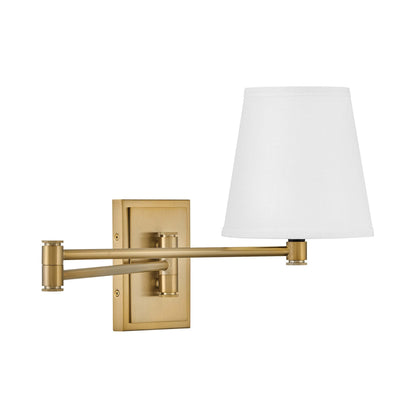 Beale Wall Light in Lacquered Brass.