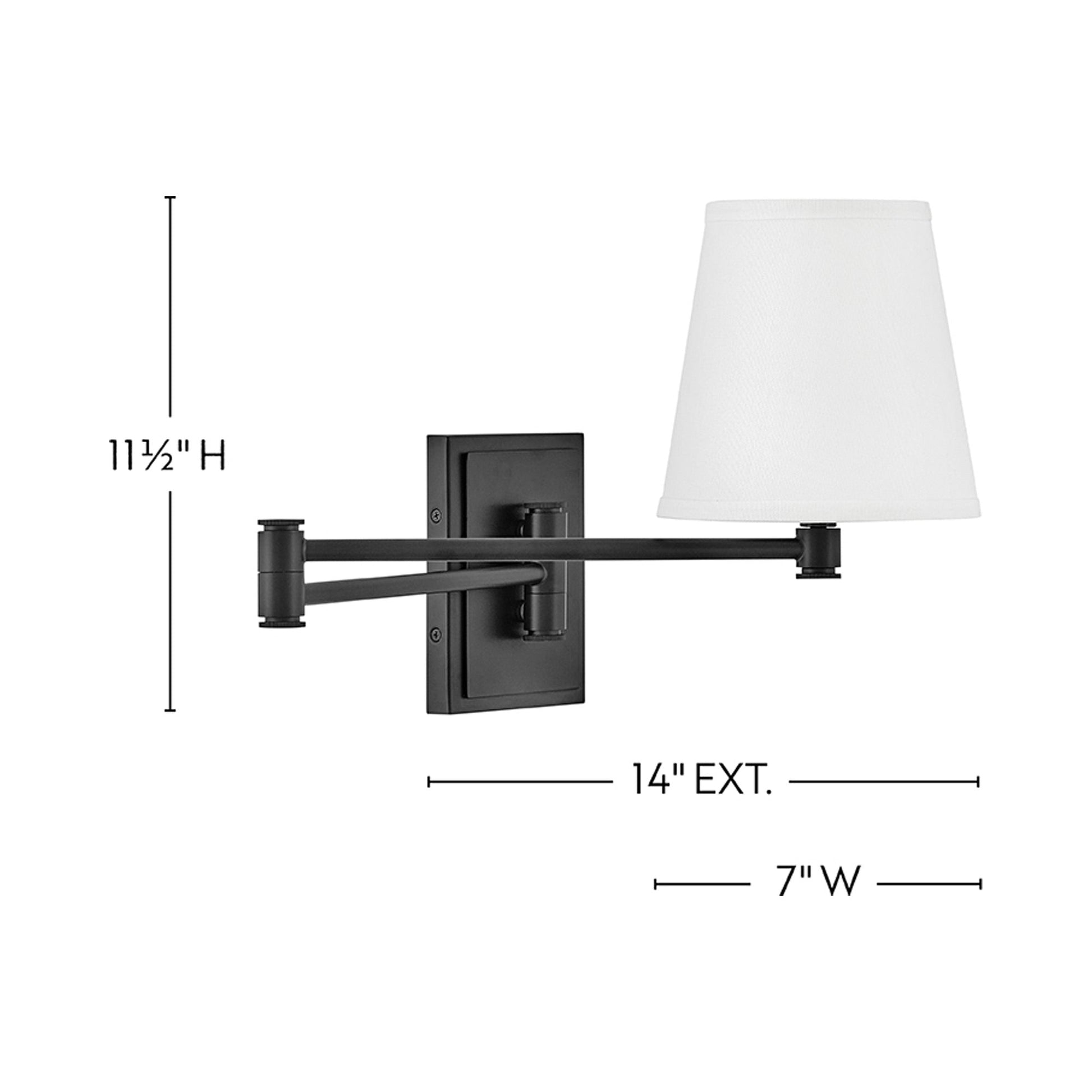 Beale Wall Light - line drawing.