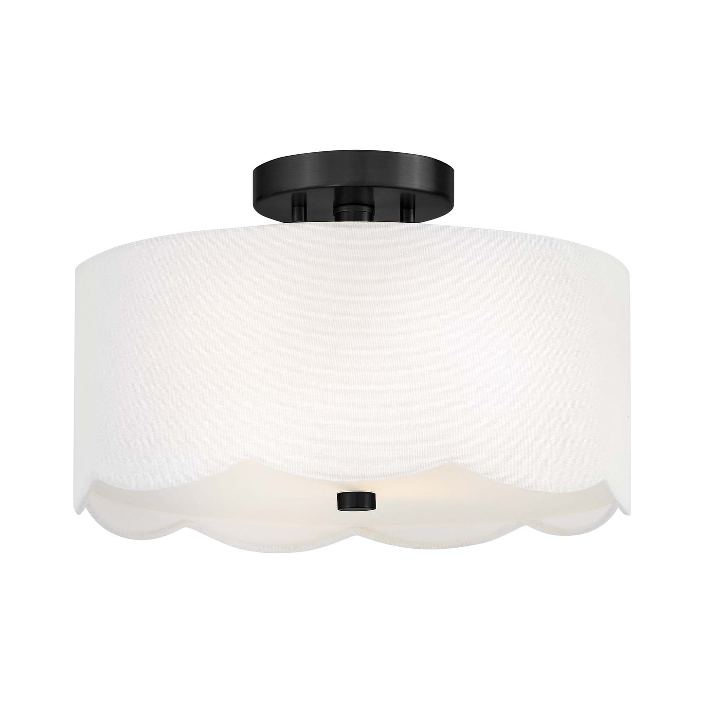 Bliss Semi Flush Mount Ceiling Light in Black.