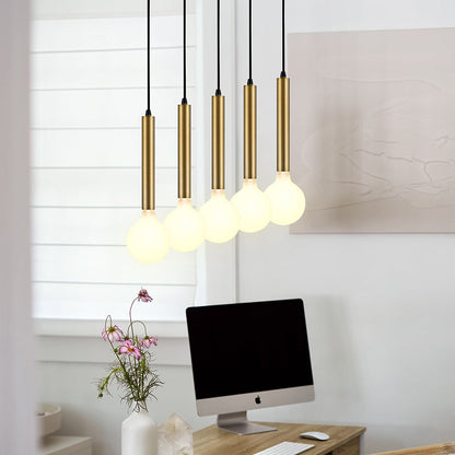 Bobbie Linear Pendant Light in office.