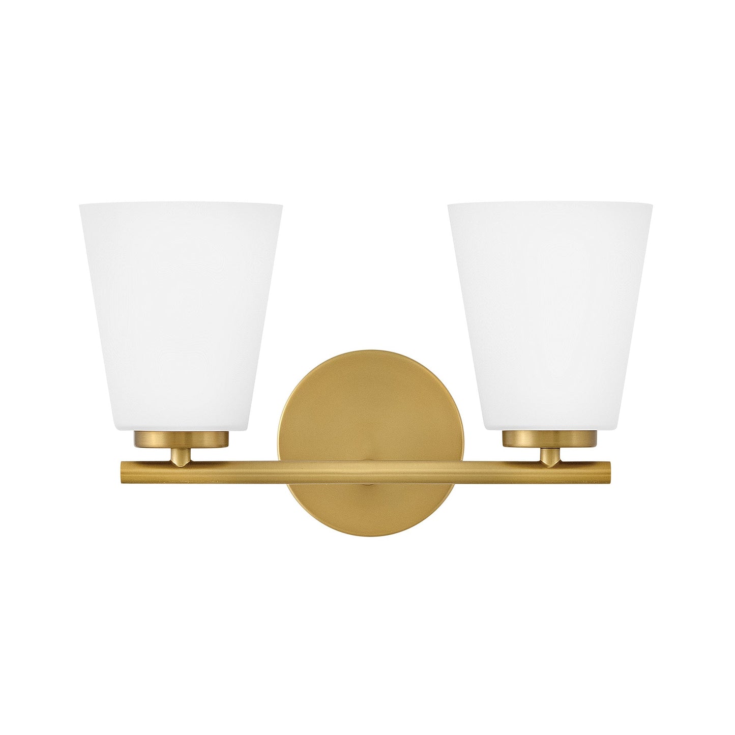 Bri Bath Vanity Light in Lacquered Brass (2-Light).