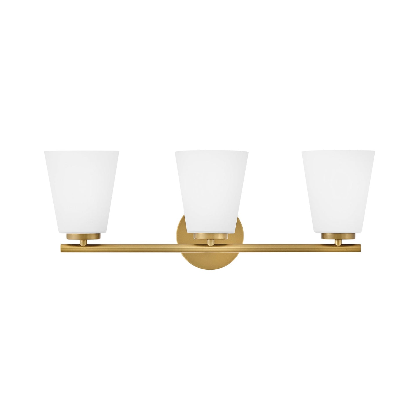 Bri Bath Vanity Light in Lacquered Brass (3-Light).