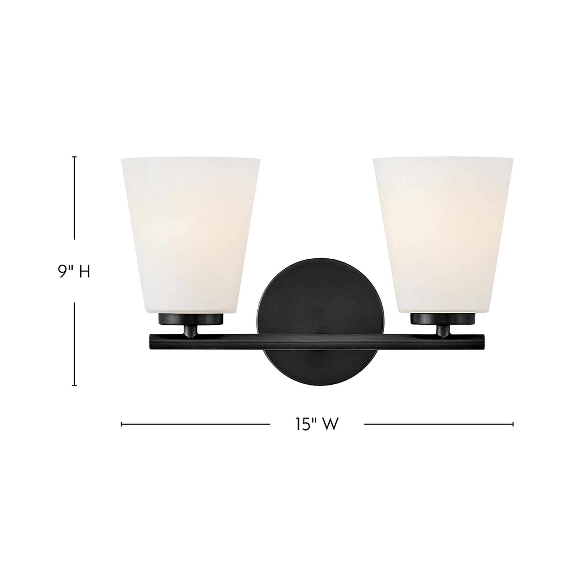 Bri Bath Vanity Light - line drawing.