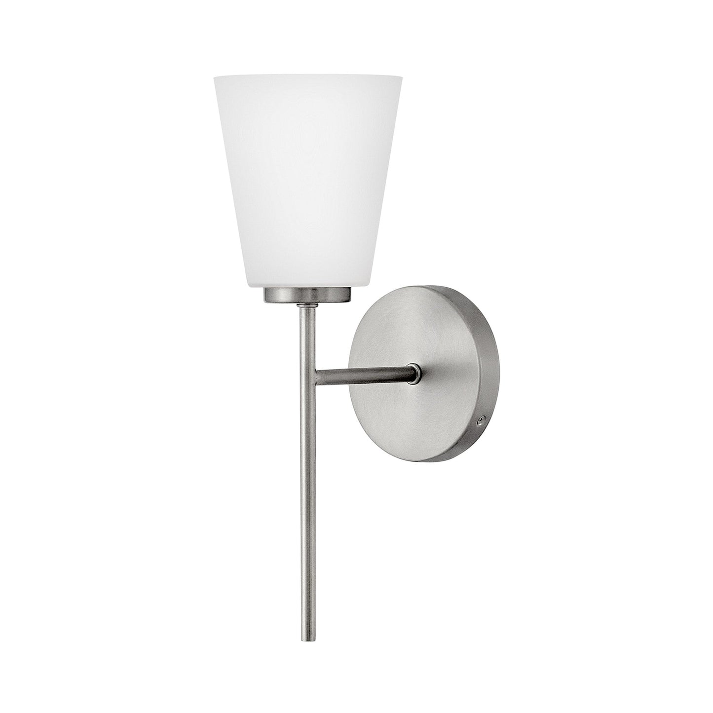 Bri Bath Wall Light in Brushed Nickel.