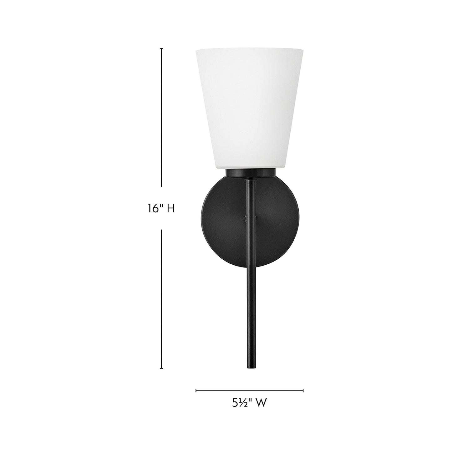 Bri Bath Wall Light - line drawing.