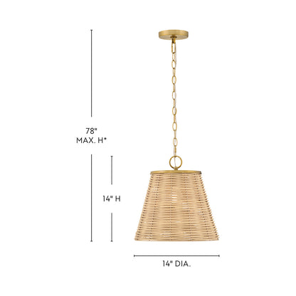 Brynn Pendant Light - line drawing.