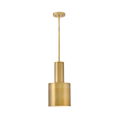 Casey Pendant Light in Lacquered Brass.