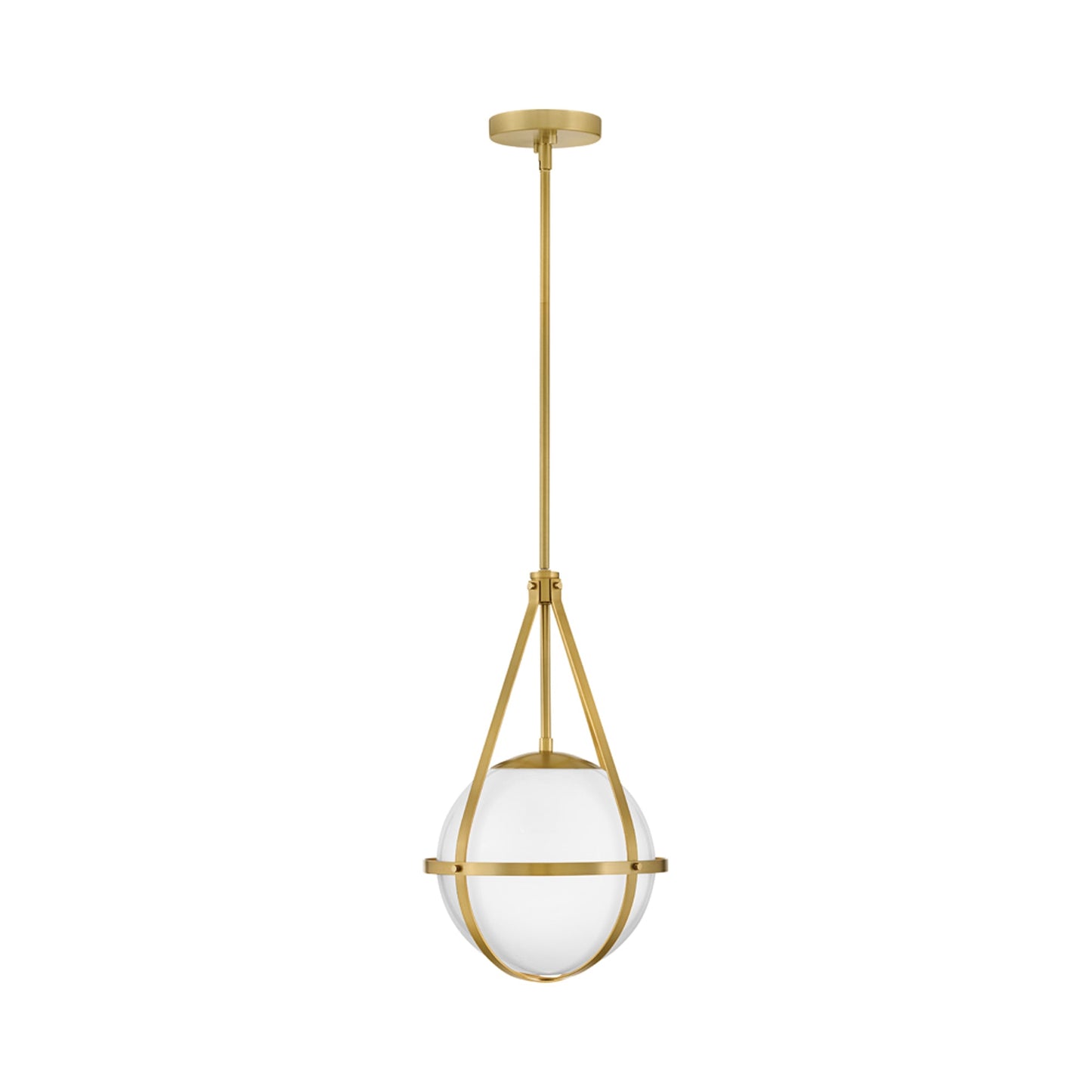 Colby Pendant Light in Lacquered Brass.