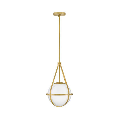 Colby Pendant Light in Lacquered Brass.