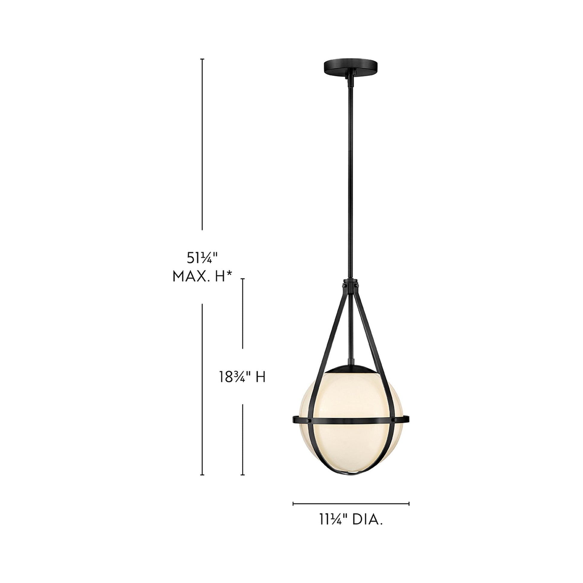Colby Pendant Light - line drawing.