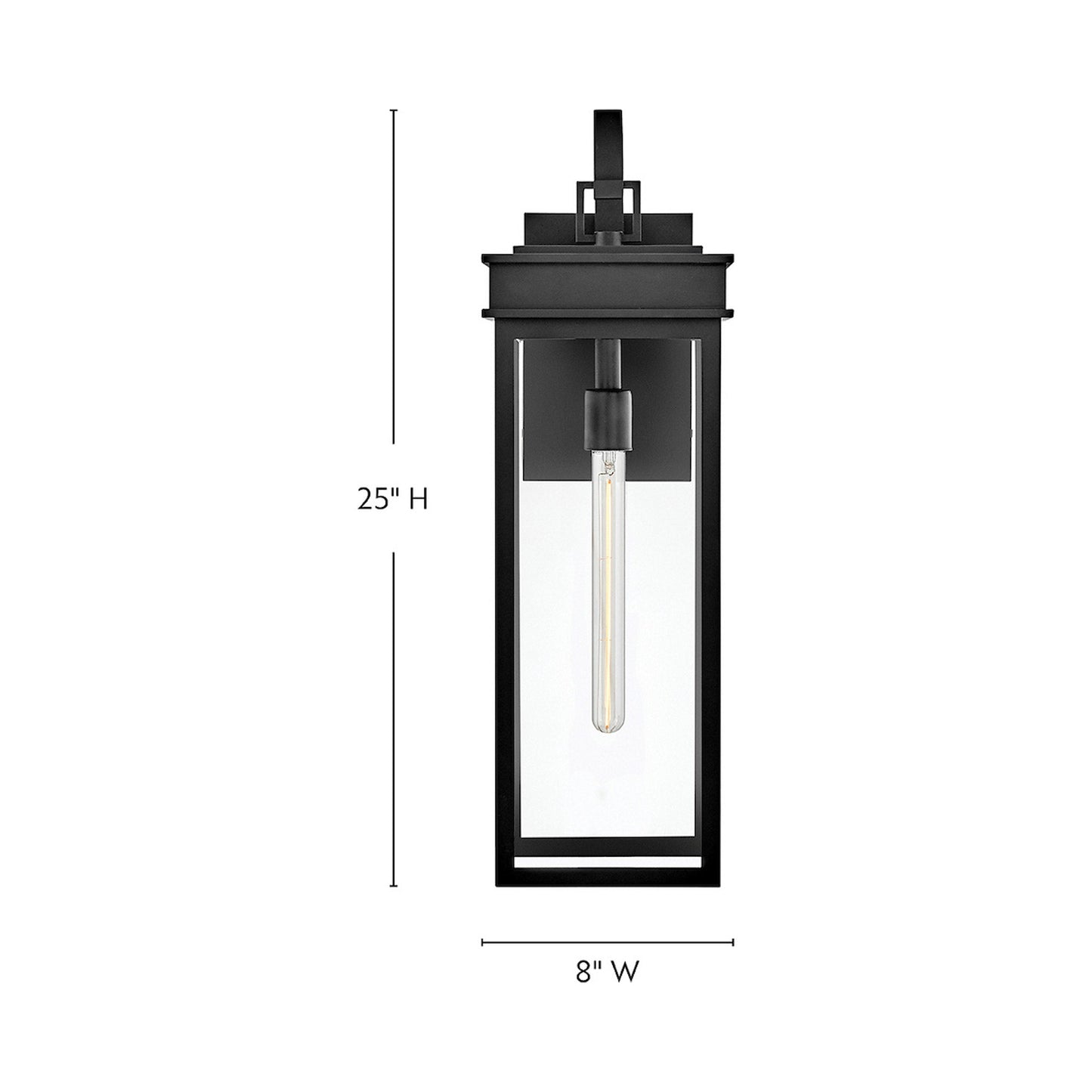 Cole Outdoor Wall Light - line drawing.