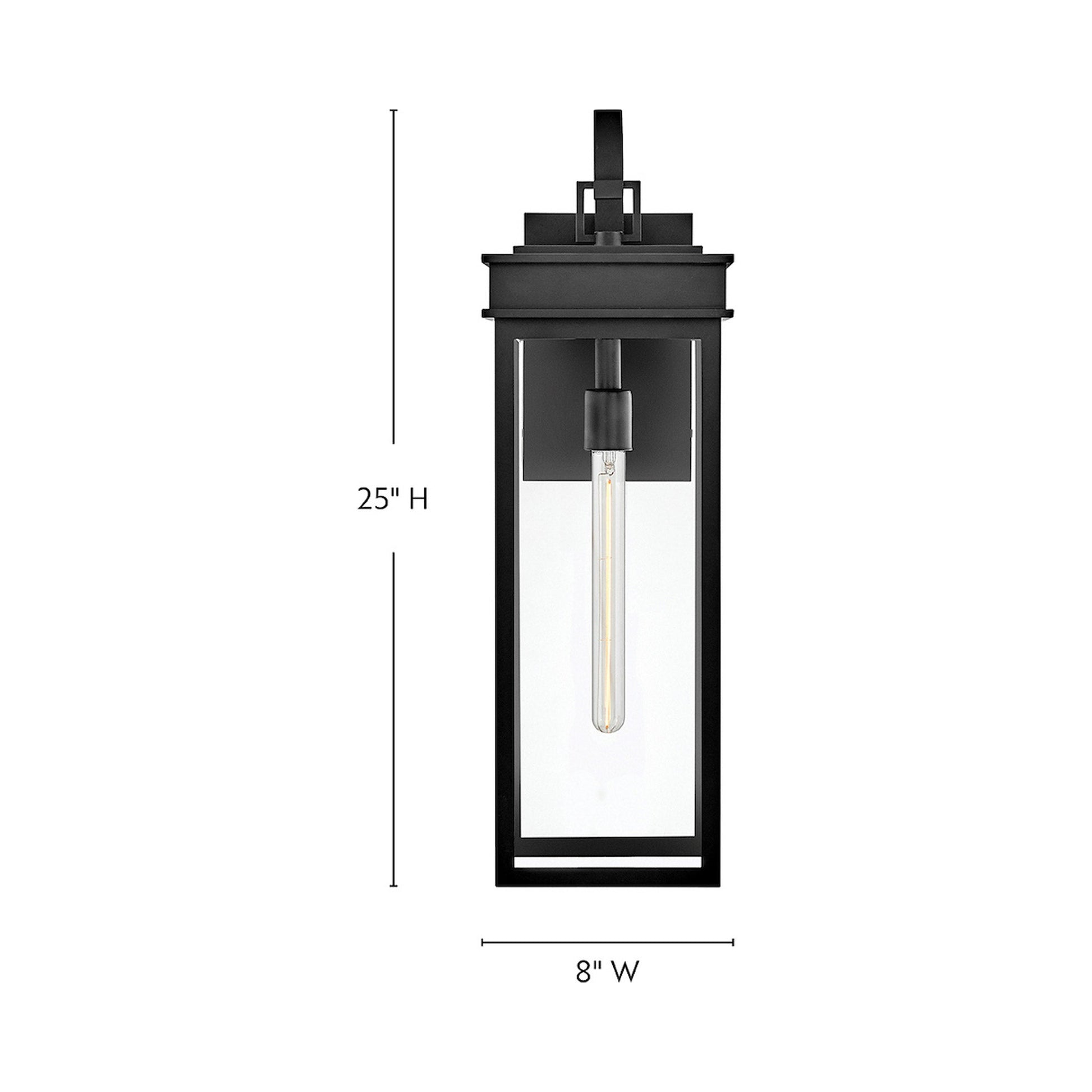 Cole Outdoor Wall Light - line drawing.