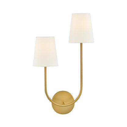 Cora Wall Light in Lacquered Brass (Right).