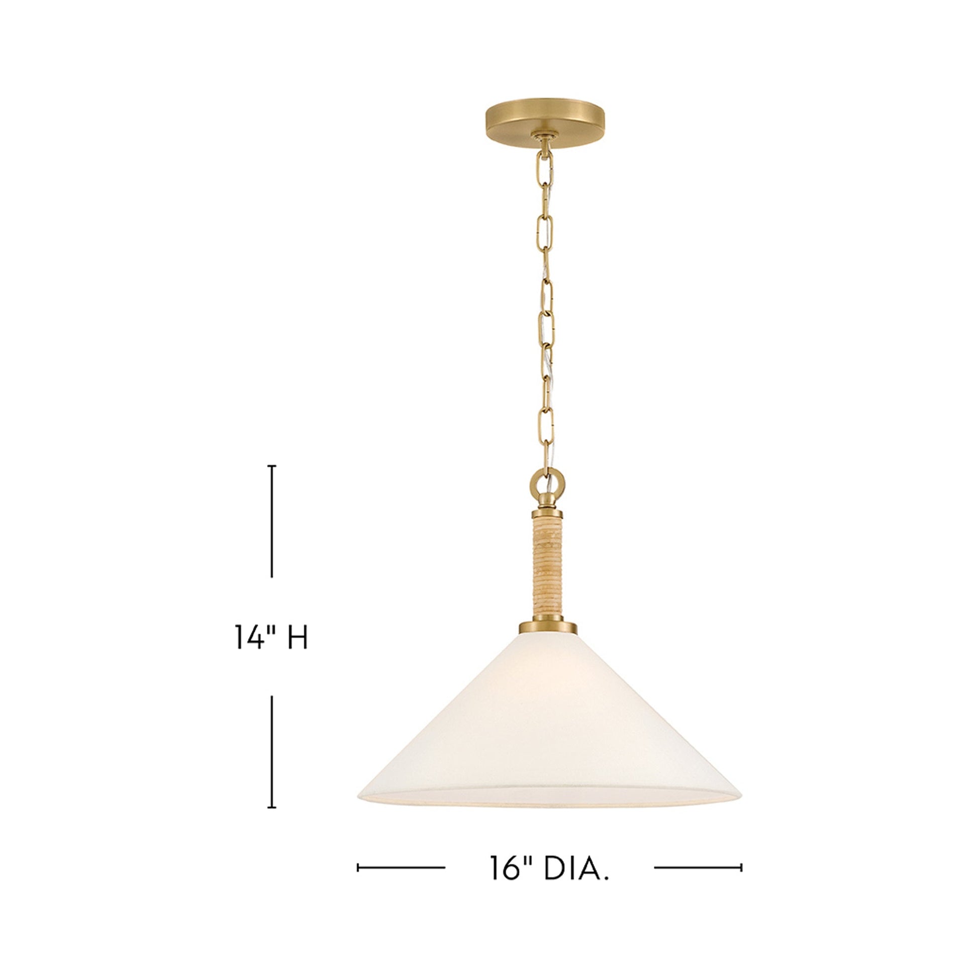Cove Pendant Light - line drawing.