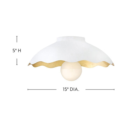 Darla Flush Mount Ceiling Light - line drawing.