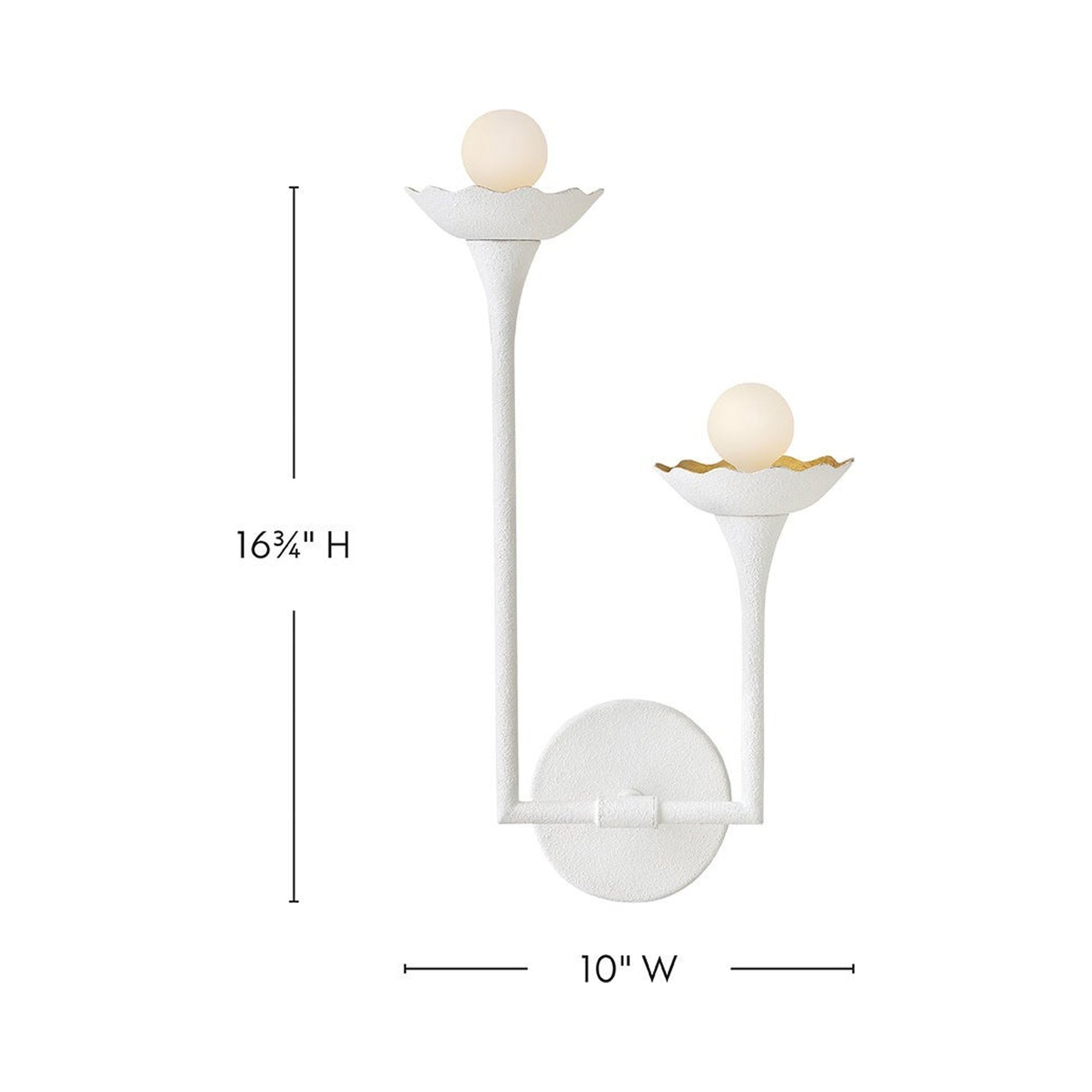 Darla Wall Light - line drawing.