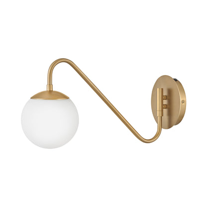 Dottie Wall Light in Lacquered Brass.