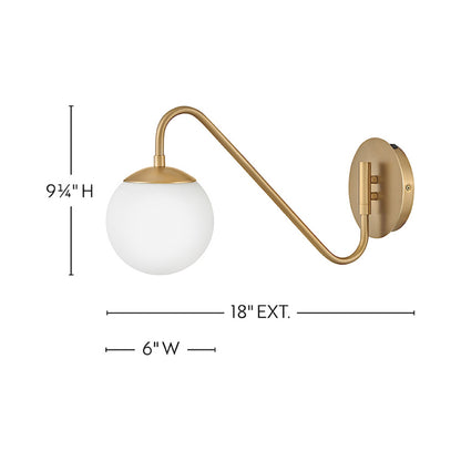Dottie Wall Light - line drawing.