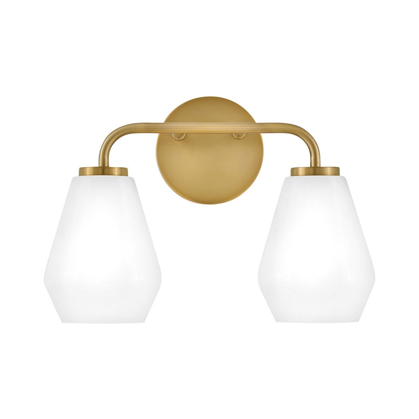 Gio Bath Vanity Light in Lacquered Brass (2-Light).