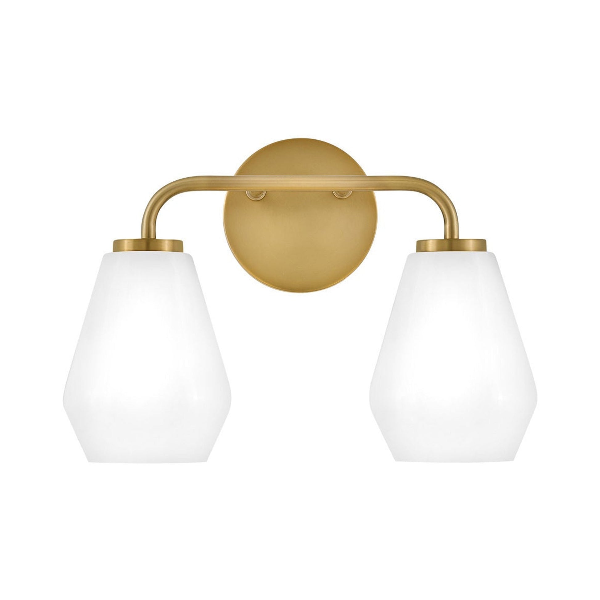 Gio Bath Vanity Light in Lacquered Brass (2-Light).