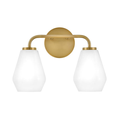 Gio Bath Vanity Light in Lacquered Brass (2-Light).