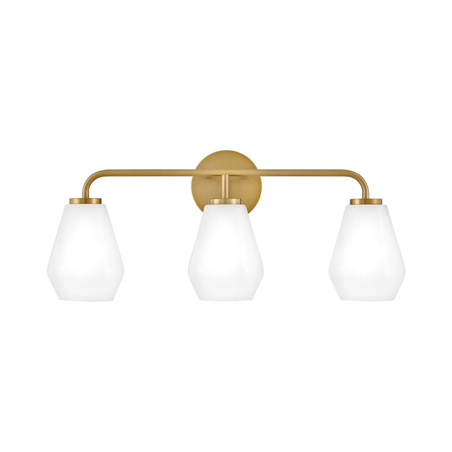 Gio Bath Vanity Light in Lacquered Brass (3-Light).