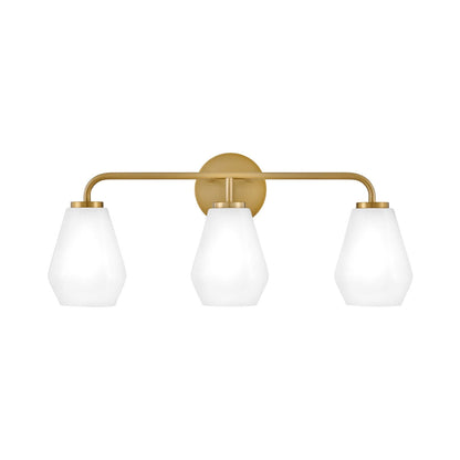Gio Bath Vanity Light in Lacquered Brass (3-Light).