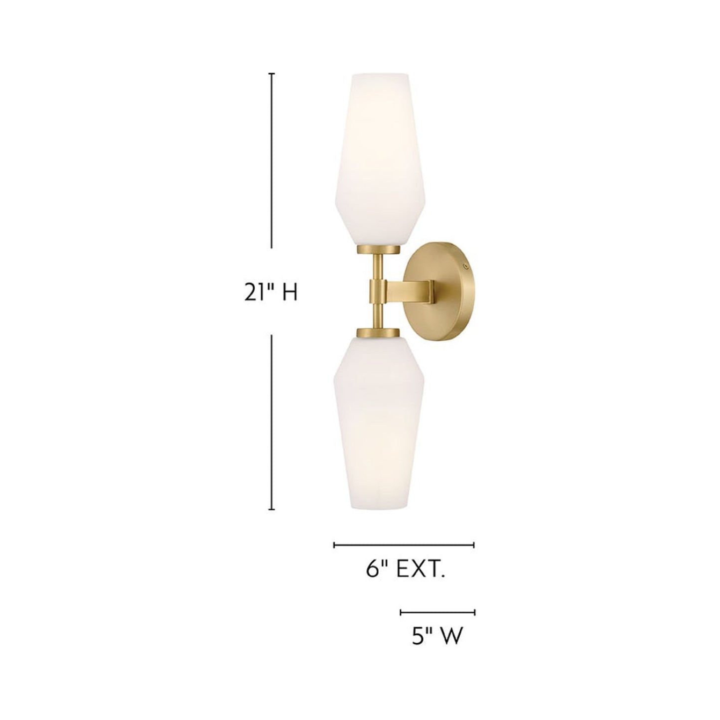 Gio Wall Light - line drawing.