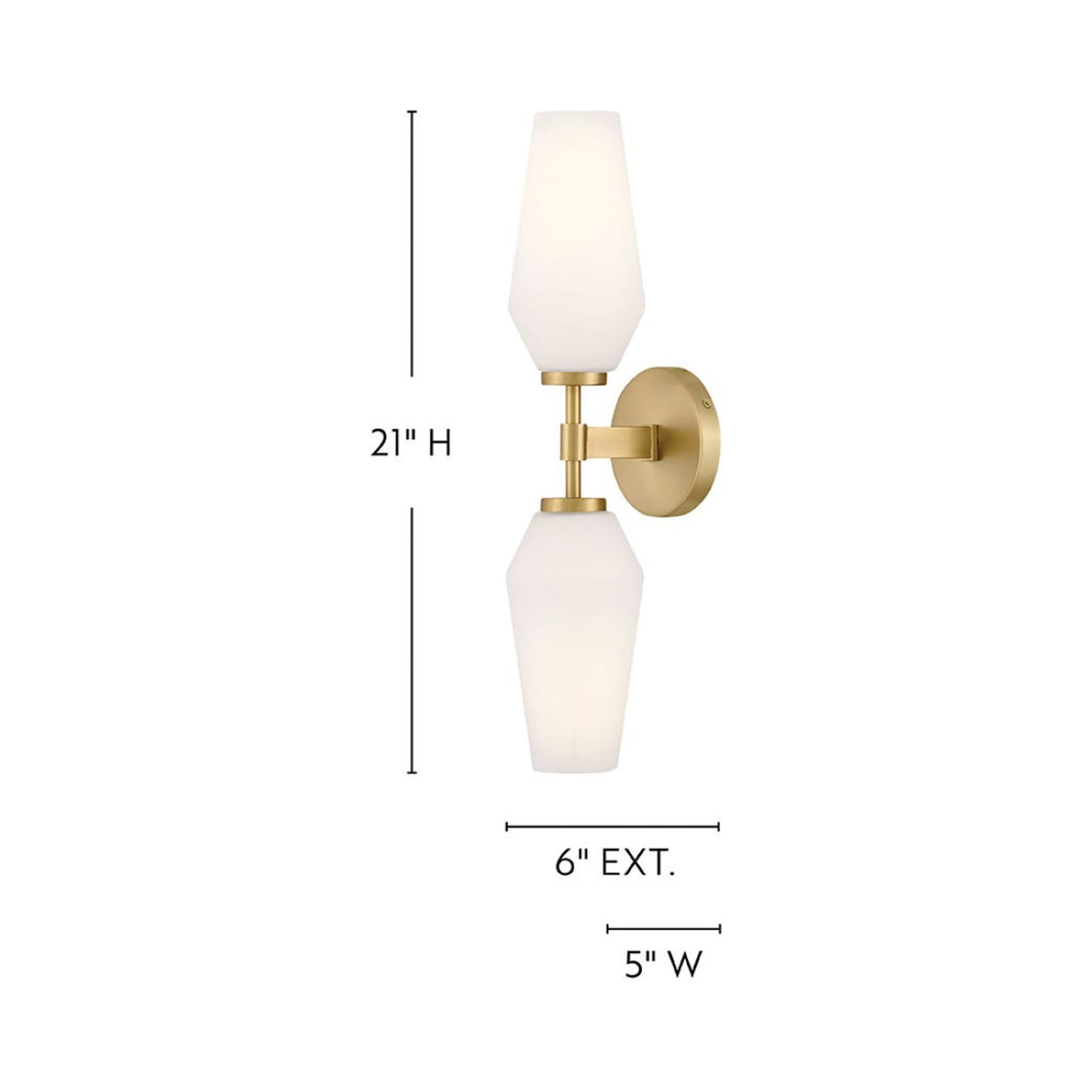 Gio Wall Light - line drawing.