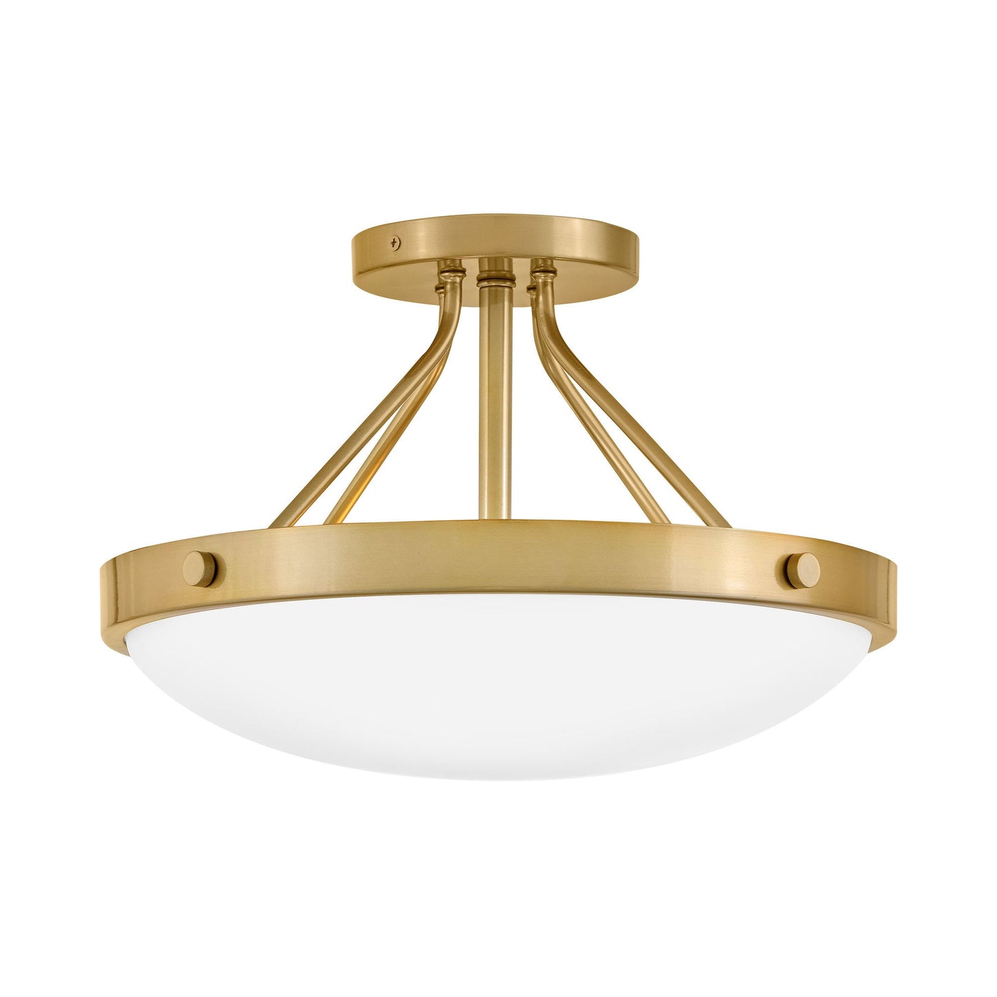 Gus Semi Flush Mount Ceiling Light in Gold.