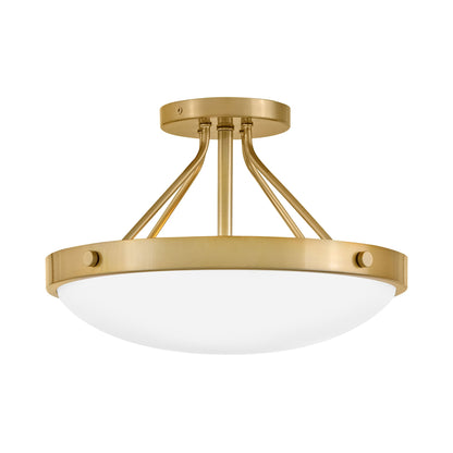 Gus Semi Flush Mount Ceiling Light in Gold.