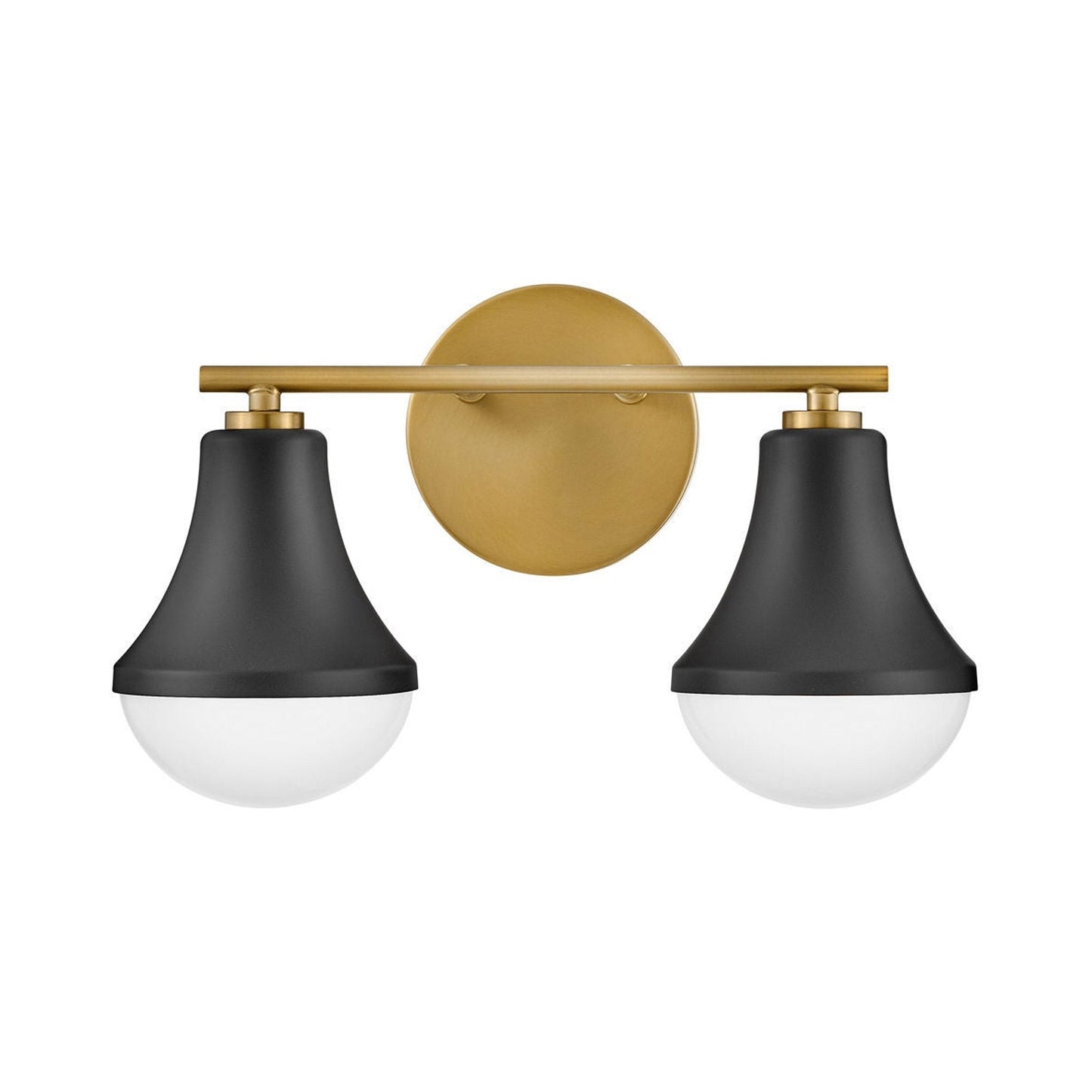 Haddie Bath Vanity Light in Black (2-Light).