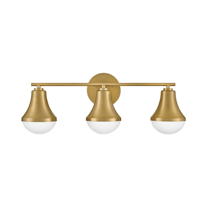 Haddie Bath Wall Light in Lacquered Brass (3-Light).