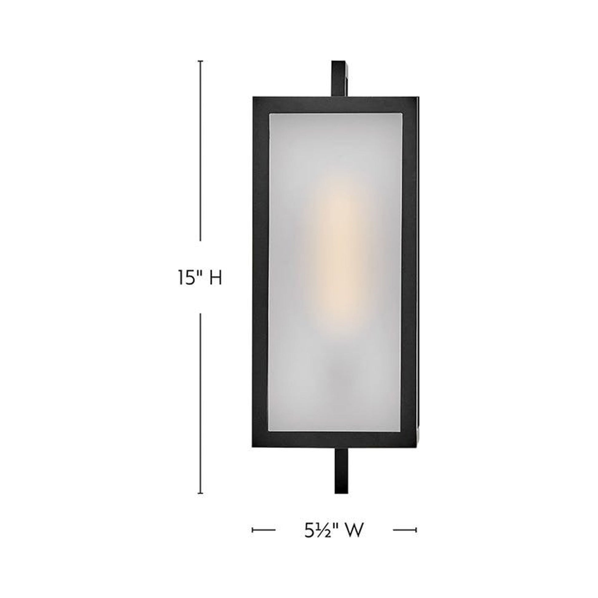 Halden Outdoor Wall Light - line drawing.