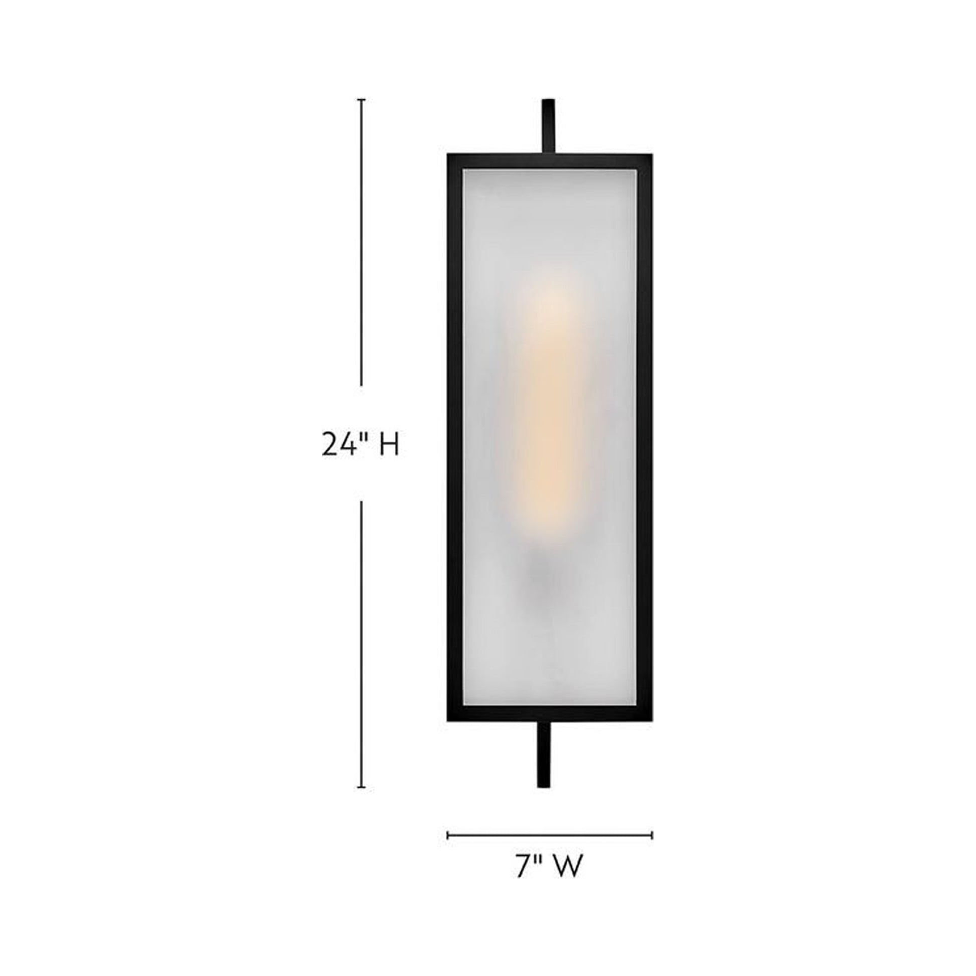 Halden Outdoor Wall Light - line drawing.