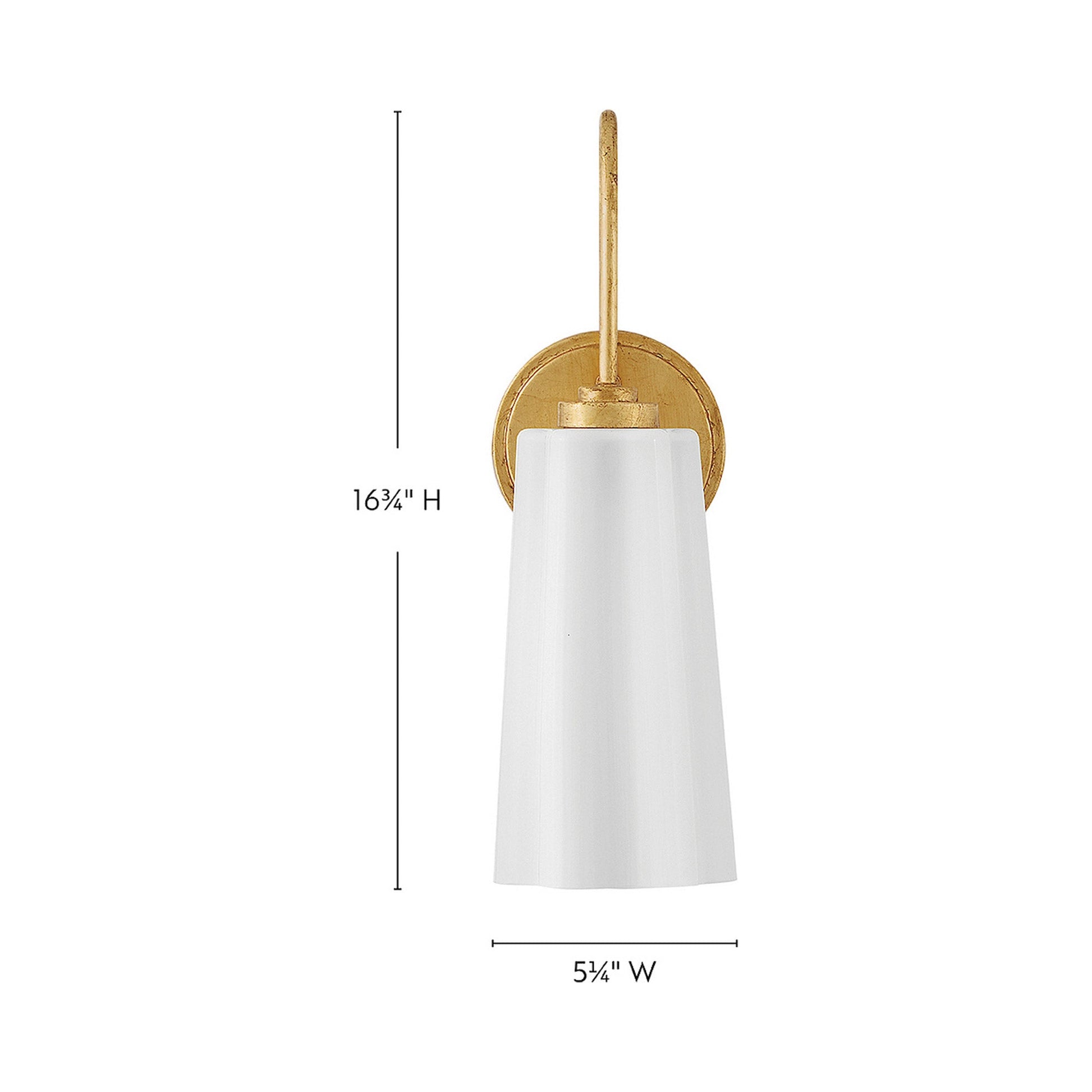 Honey Bath Wall Light - line drawing.