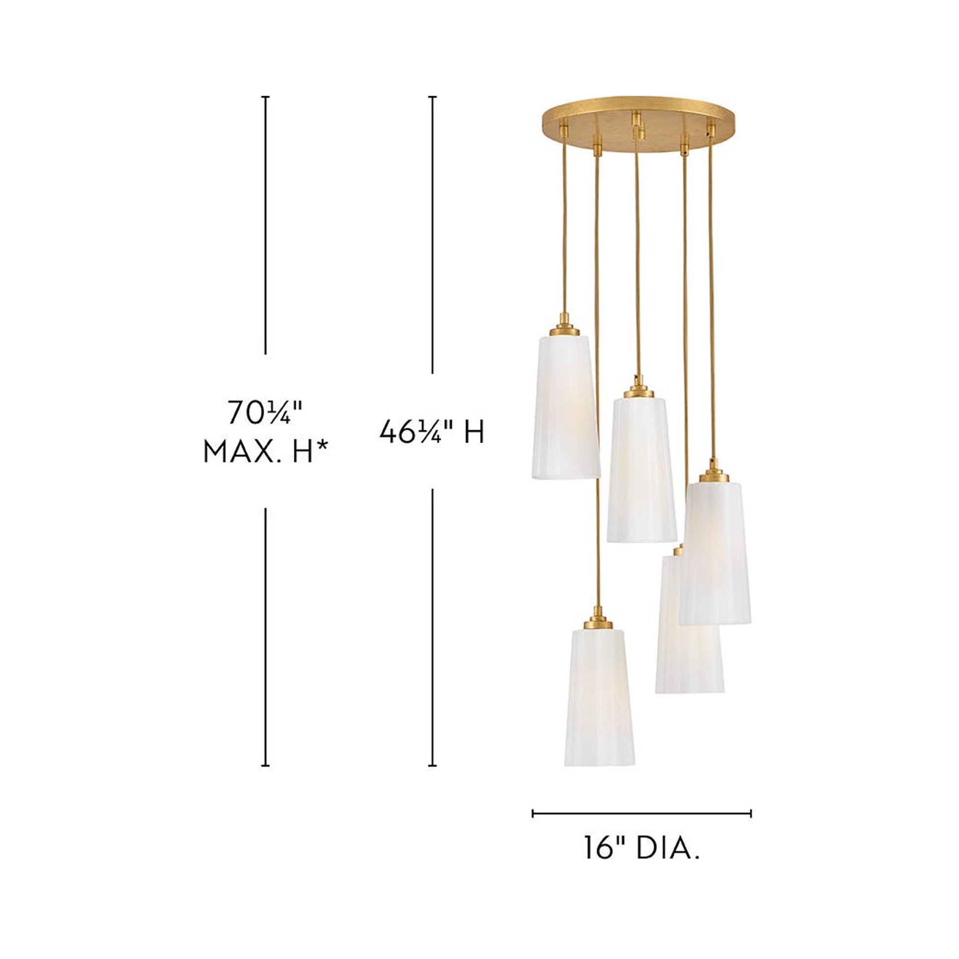 Honey Chandelier - line drawing.