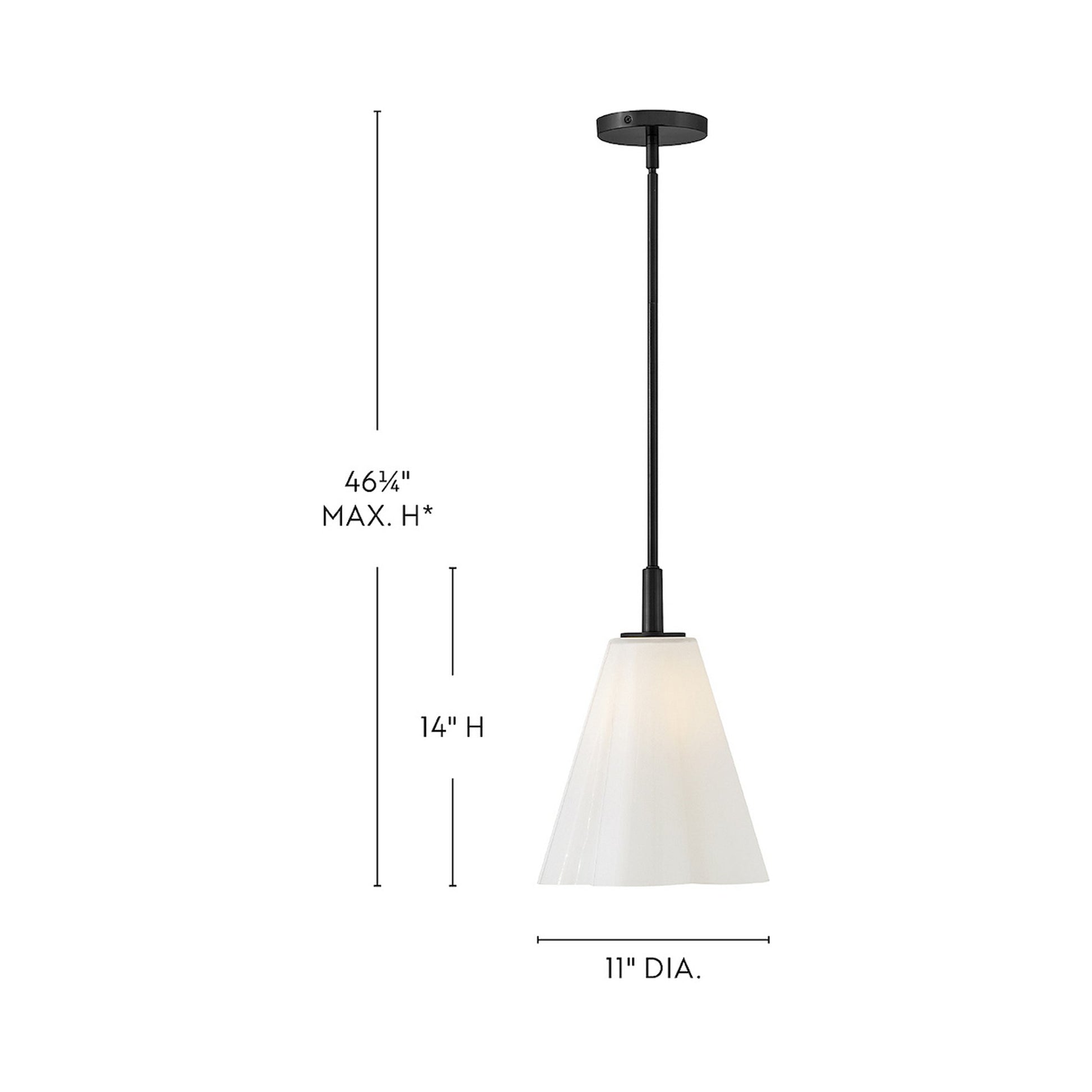 Honey Pendant Light - line drawing.