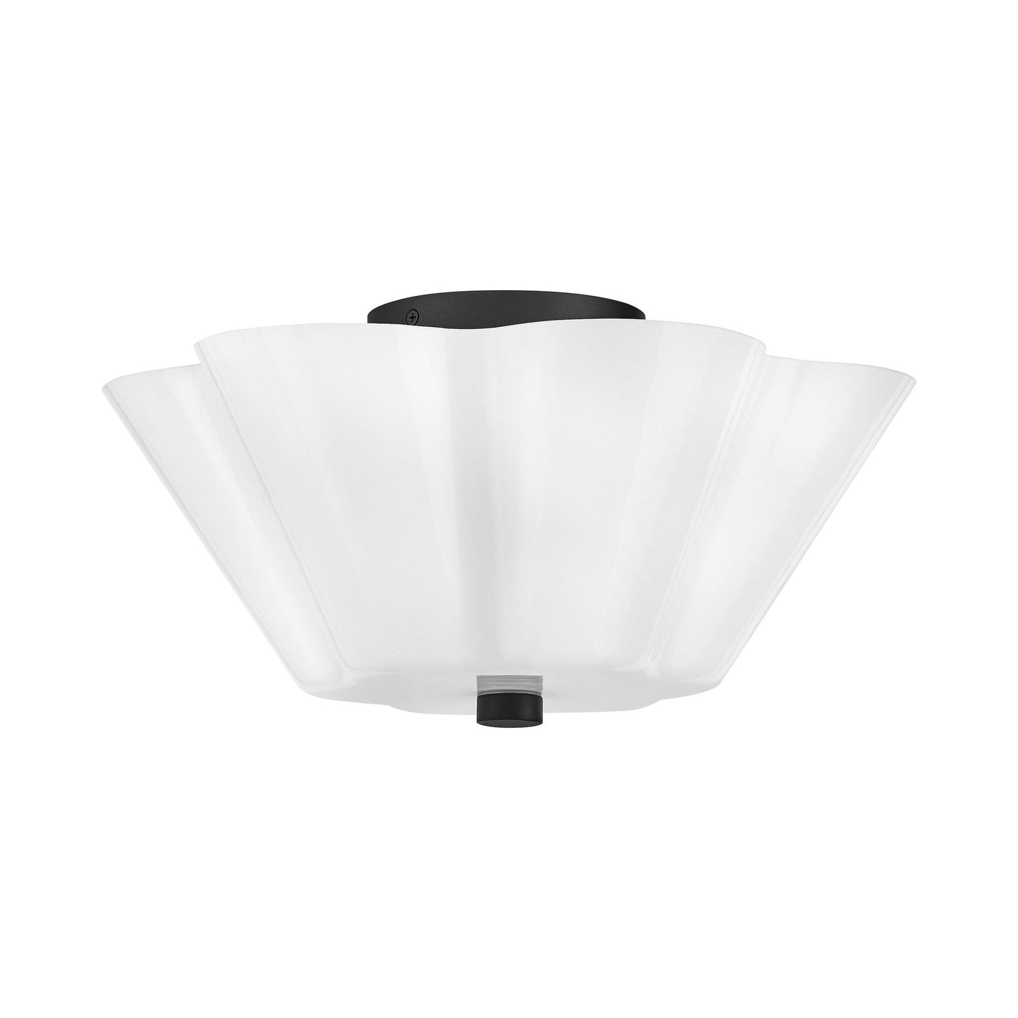 Honey Semi Flush Mount Ceiling Light in Black.