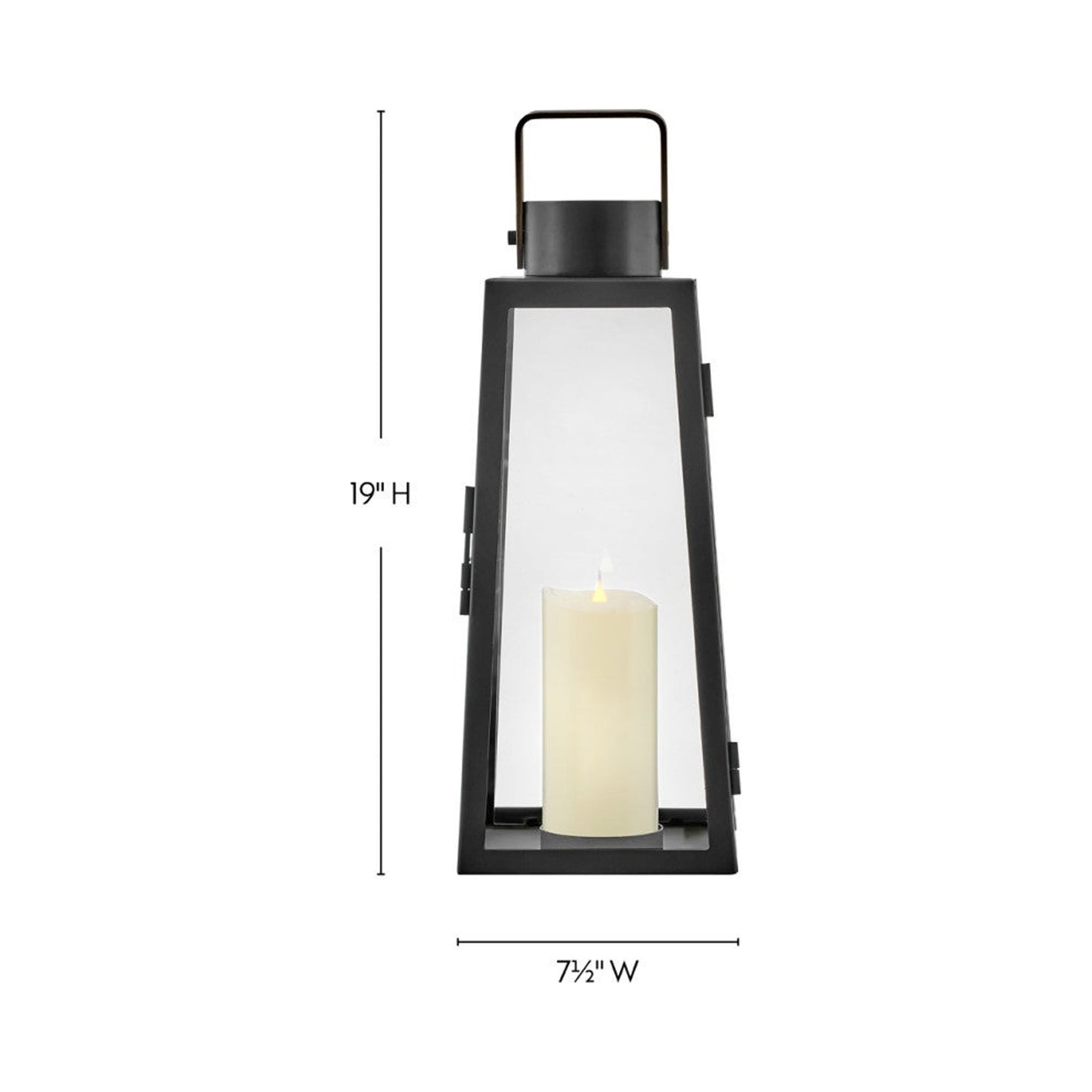 Hugh Outdoor Lantern - line drawing.