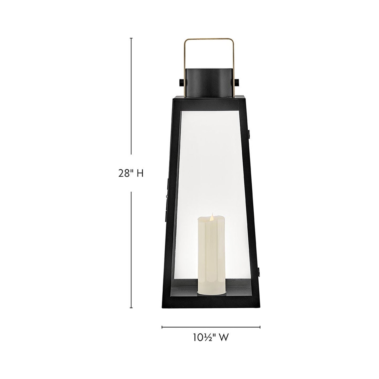 Hugh Outdoor Lantern - line drawing.
