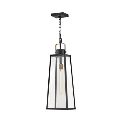 Hugh Outdoor Pendant Light in Black.