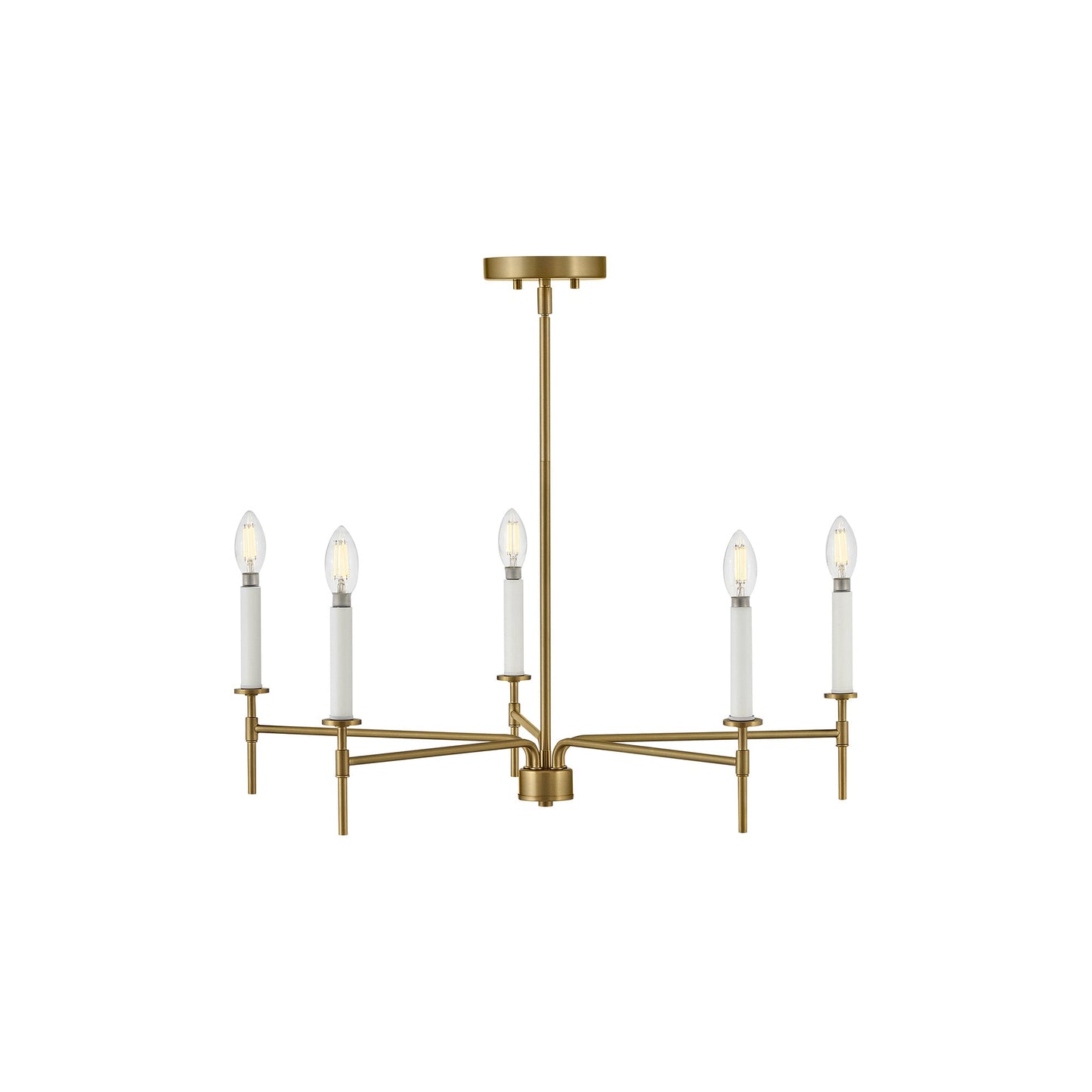Hux Chandelier in Lacquered Brass (5-Light).