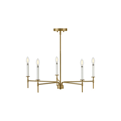 Hux Chandelier in Lacquered Brass (5-Light).