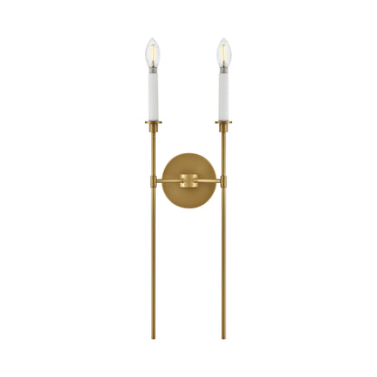 Hux Wall Light in Lacquered Brass (2-Light).